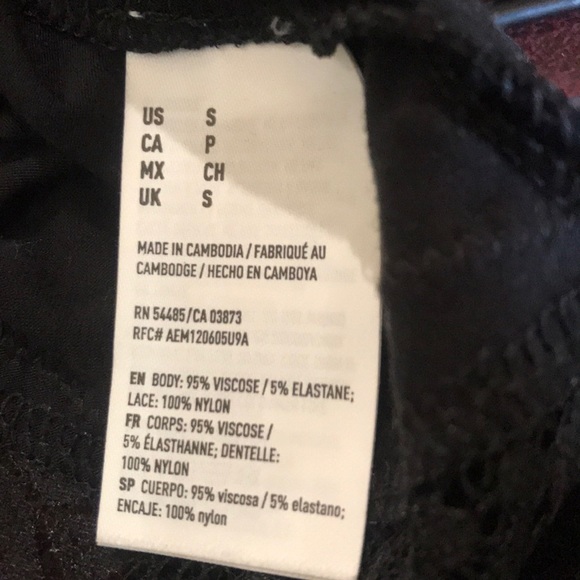 AEO Tank Lace Fringe Black - Picture 6 of 6